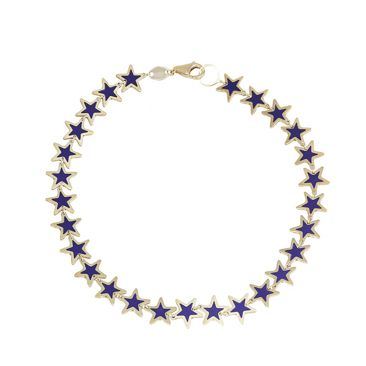 London Collection 14k Yellow Gold Lapis Star Bracelet