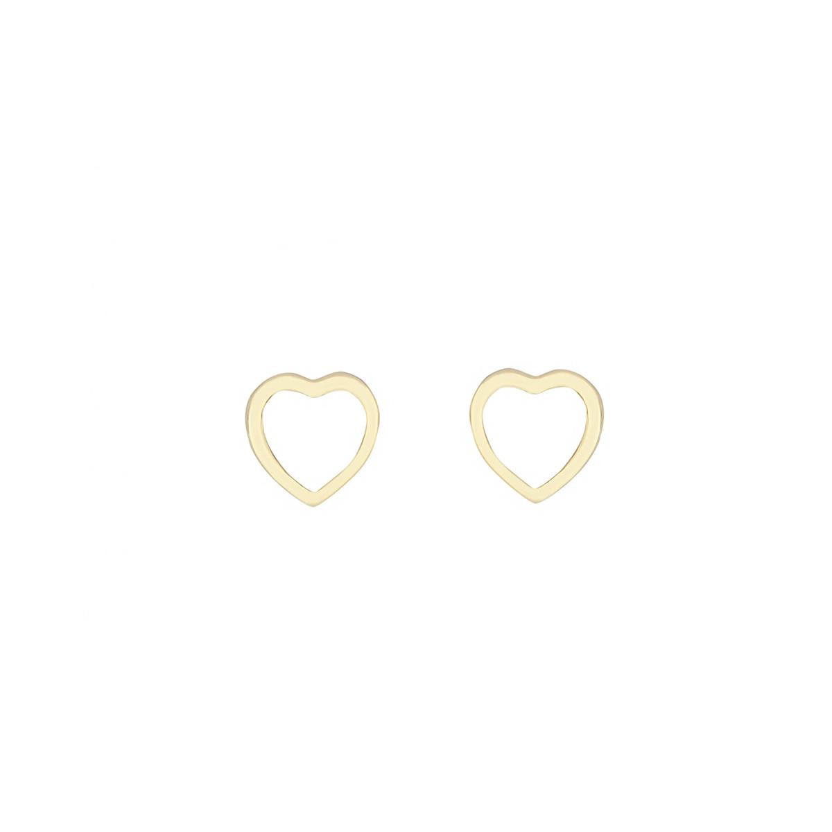 London Collection 14k Mother of Pearl Heart Studs