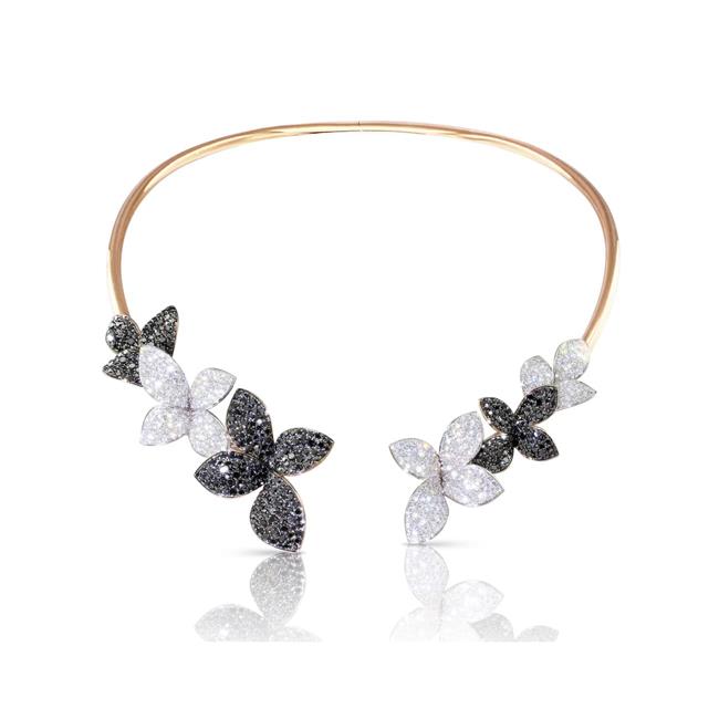 Pasquale Bruni Giardini Segreti 18k White and Rose Gold Flower Collar Necklace