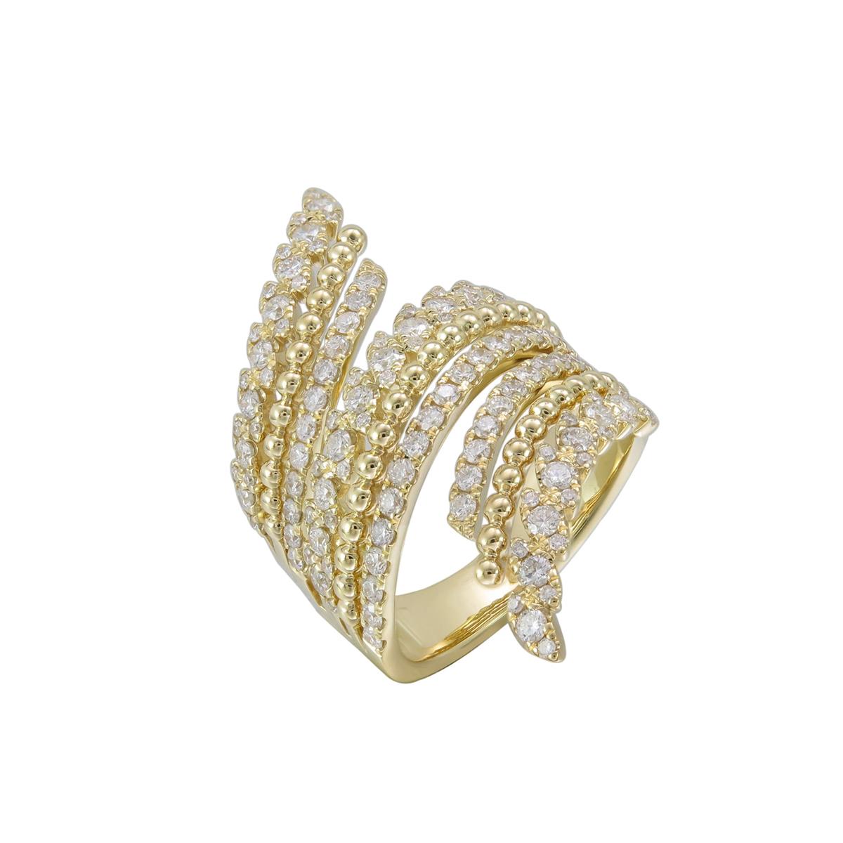 London Collection 18k Yellow Gold Diamond Wrap Ring
