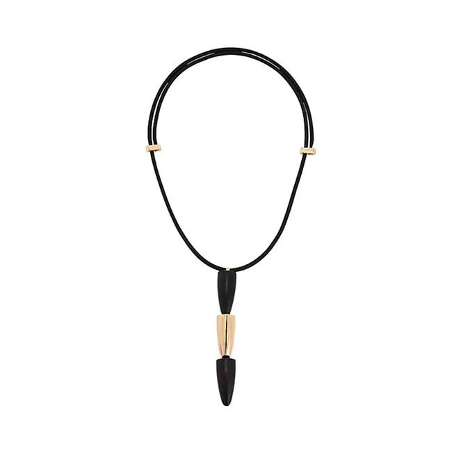 Vhernier Calla 18k Rose Gold Ebony Pendant Necklace
