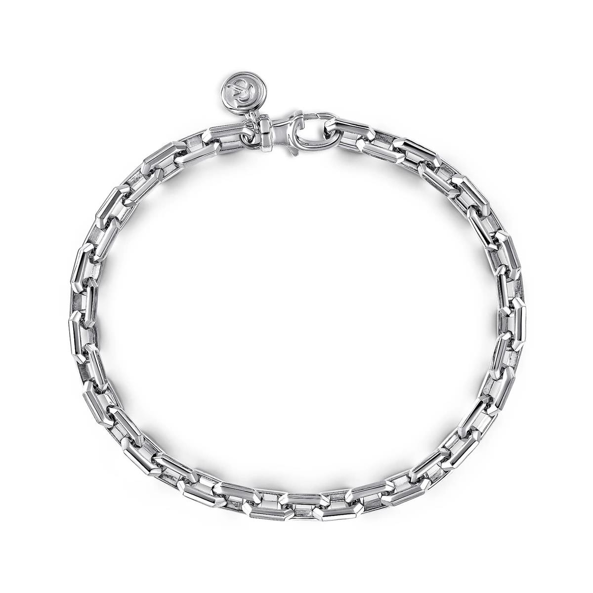 Gabriel & Co Sterling Silver Faceted Chain Bracelet