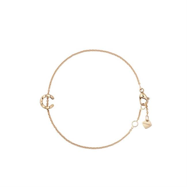 CHANEL COCO CRUSH 18K BEIGE GOLD C chain bracelet