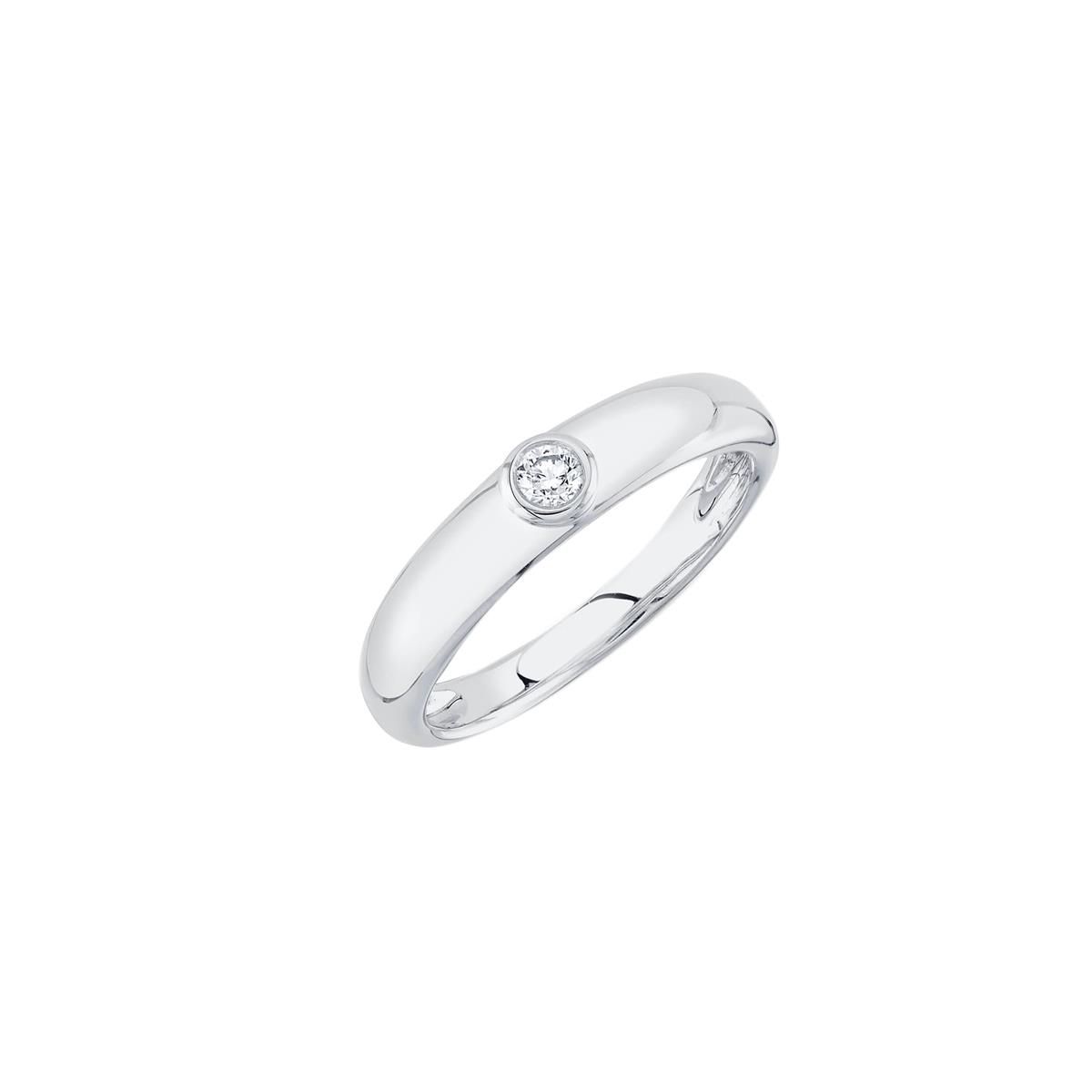 London Collection 14k Gold Bezel Set Diamond Ring