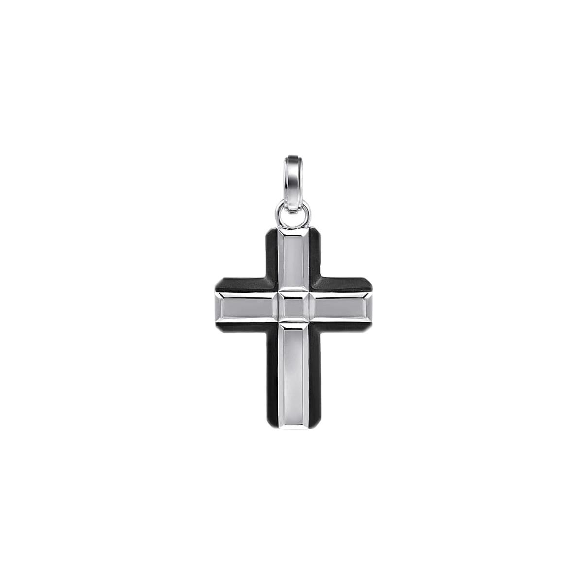 Gabriel & Co Sterling Silver & Titanium Cross Pendant