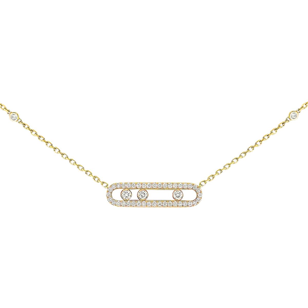 Messika Baby Move 18k Gold Pave Diamond Chain Necklace
