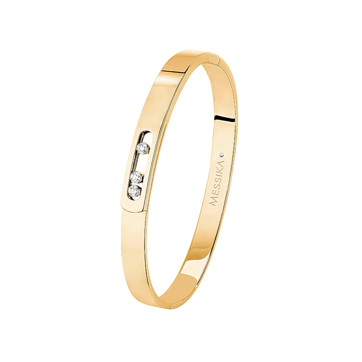 Messika Move Noa 18k Gold Diamond Medium Bangle Bracelet