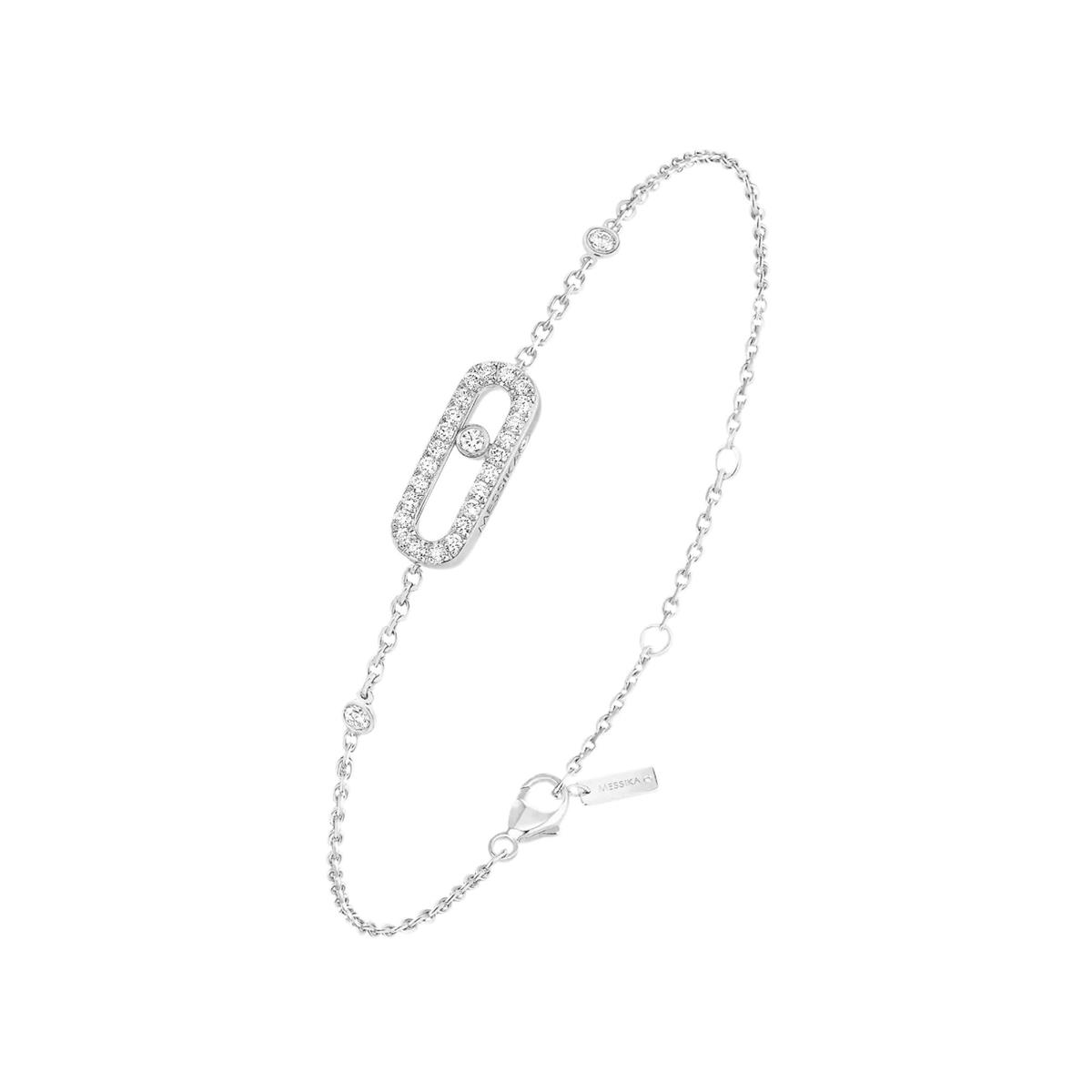 Messika Move Uno 18k Gold Pave Diamond Chain Bracelet