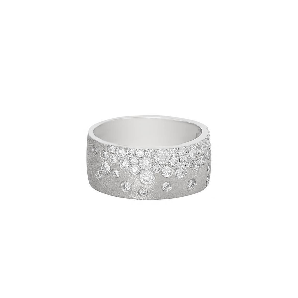 London Collection Confetti 14k White Gold Diamond Cigar Band