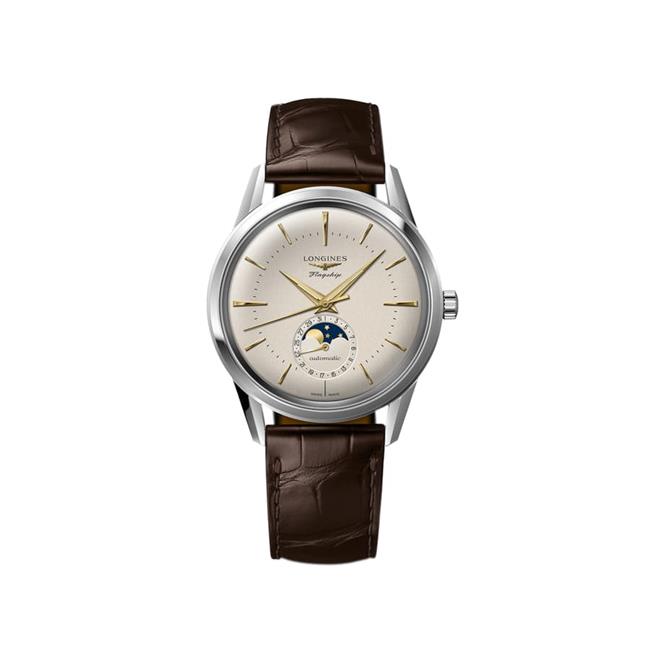 Longines Flagship Heritage Moonphase Silver