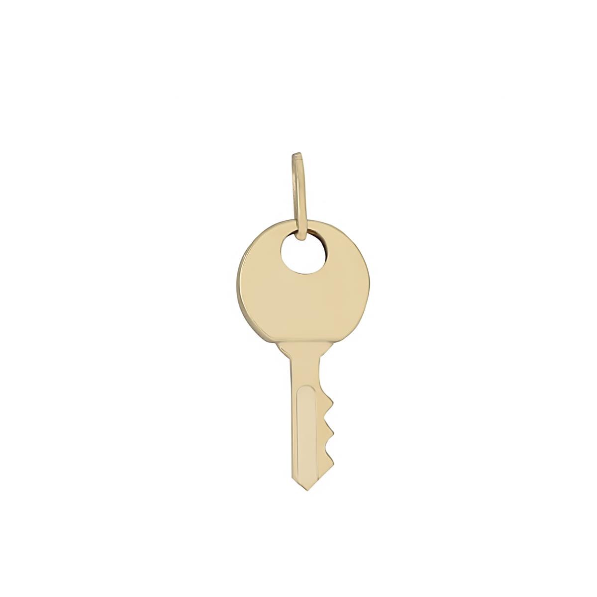 London Collection 14k Yellow Gold Round Key Charm