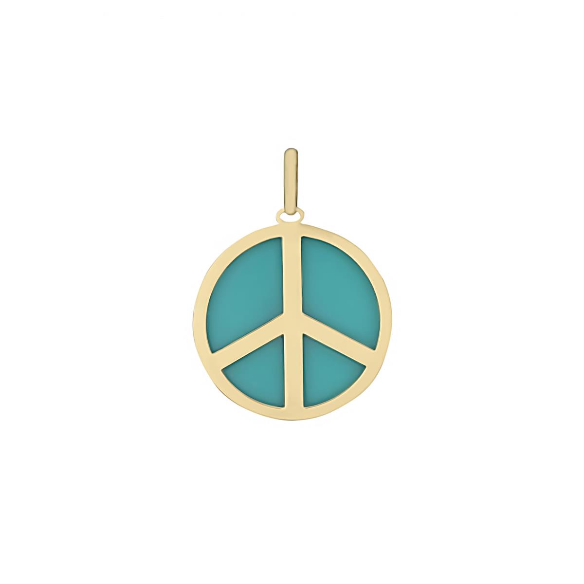 London Collection 14k Turquoise Peace Charm