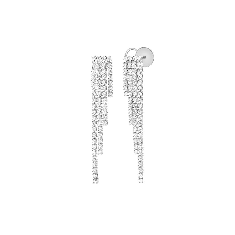 London Collection 14k Gold Diamond Waterfall Earrings