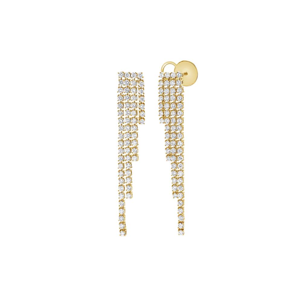 London Collection 14k Gold Diamond Waterfall Earrings
