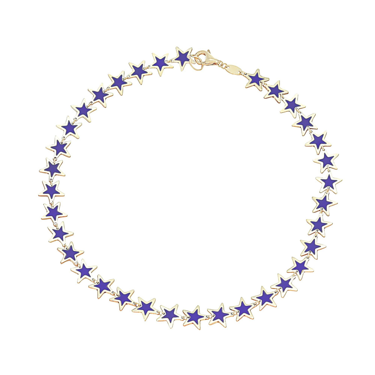 London Collection 14k Yellow Gold Lapis Star Bracelet