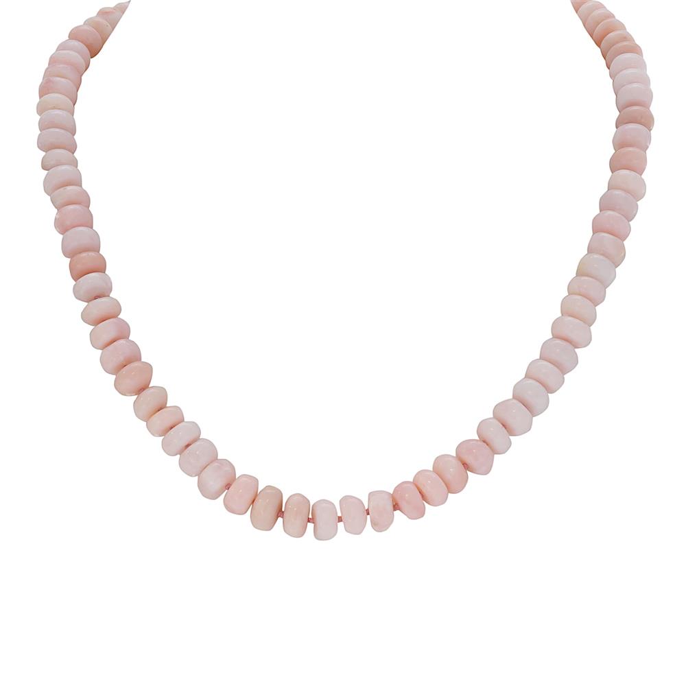 London Collection Peruvian Pink Opal Beaded Necklace