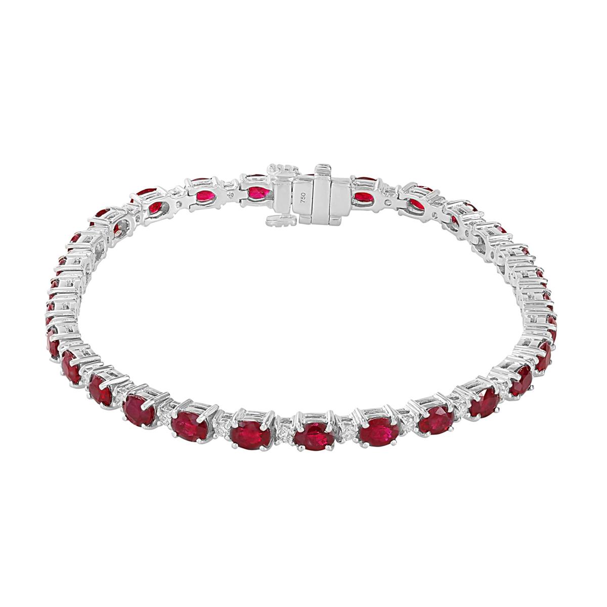 London Collection 18k Ruby and Diamond Alternating Bracelet