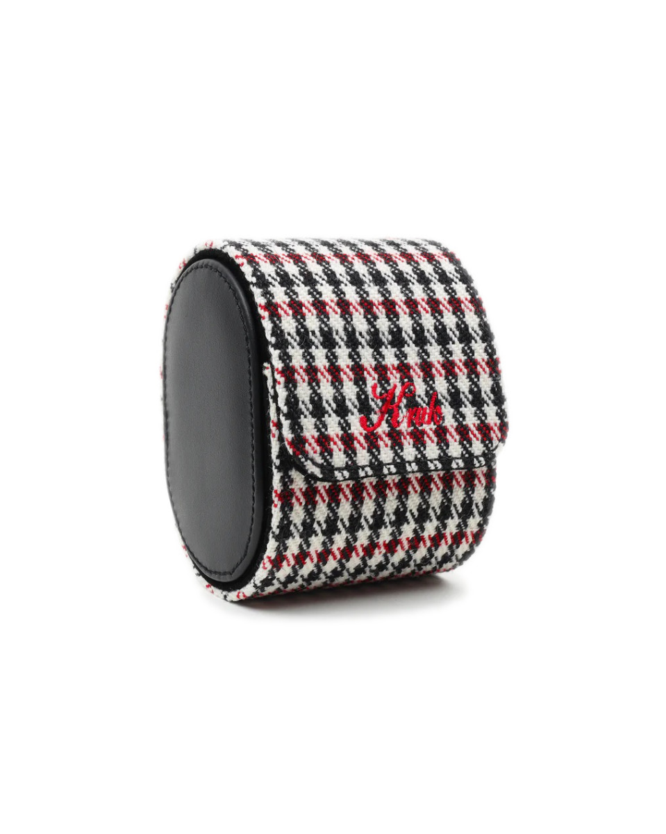 Kruk Red Pepita Single Watch Travel & Storage Case