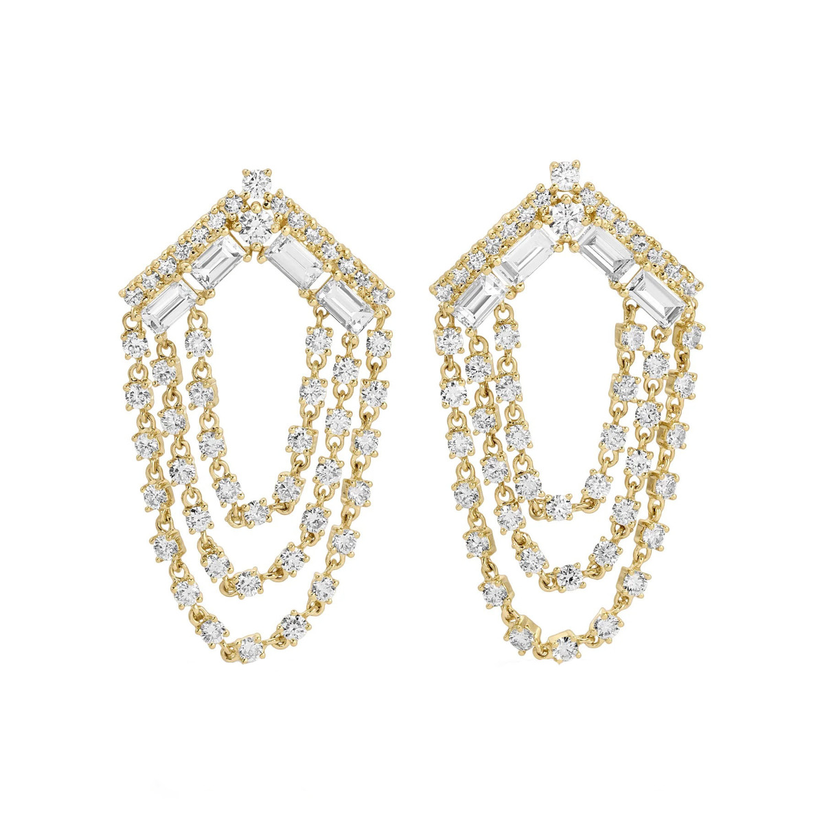 Anita Ko Tara 18k Yellow Gold Diamond Drop Earrings