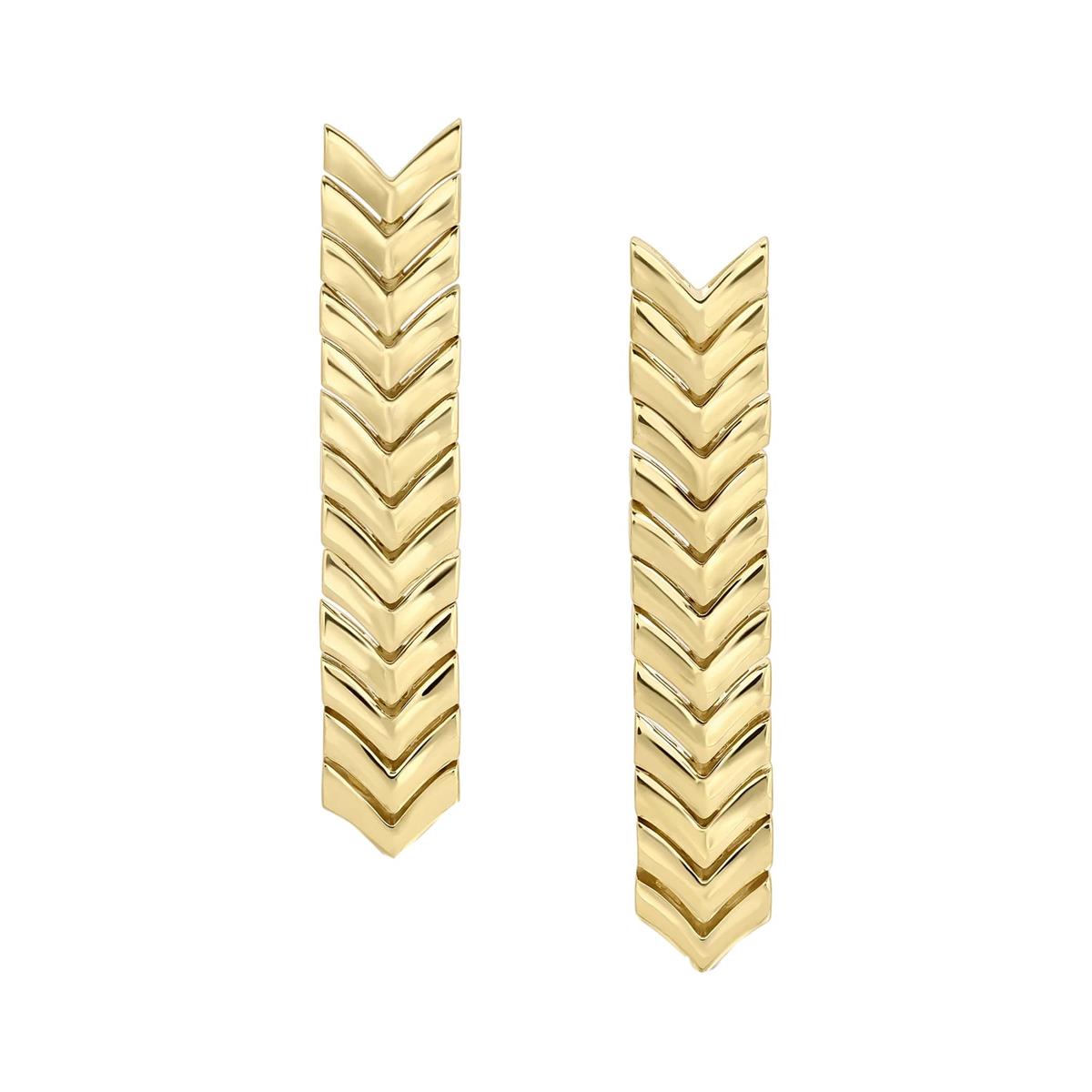 Anita Ko Yellow Gold Zipper Drop Earrings