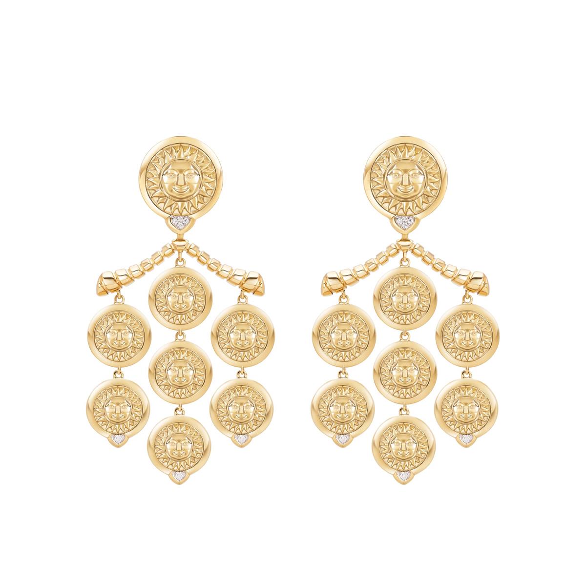 Marina B Soleil 18k Diamond Chandelier Earrings