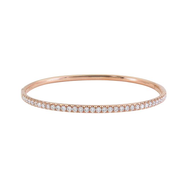 London Collection 18k Gold Half Way Diamond Bangle