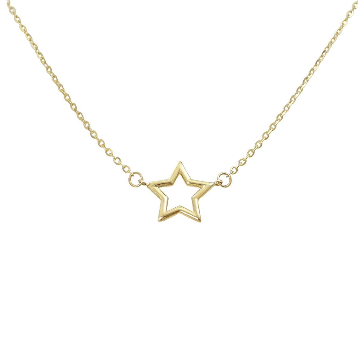 London Collection 14k Open Star Necklace