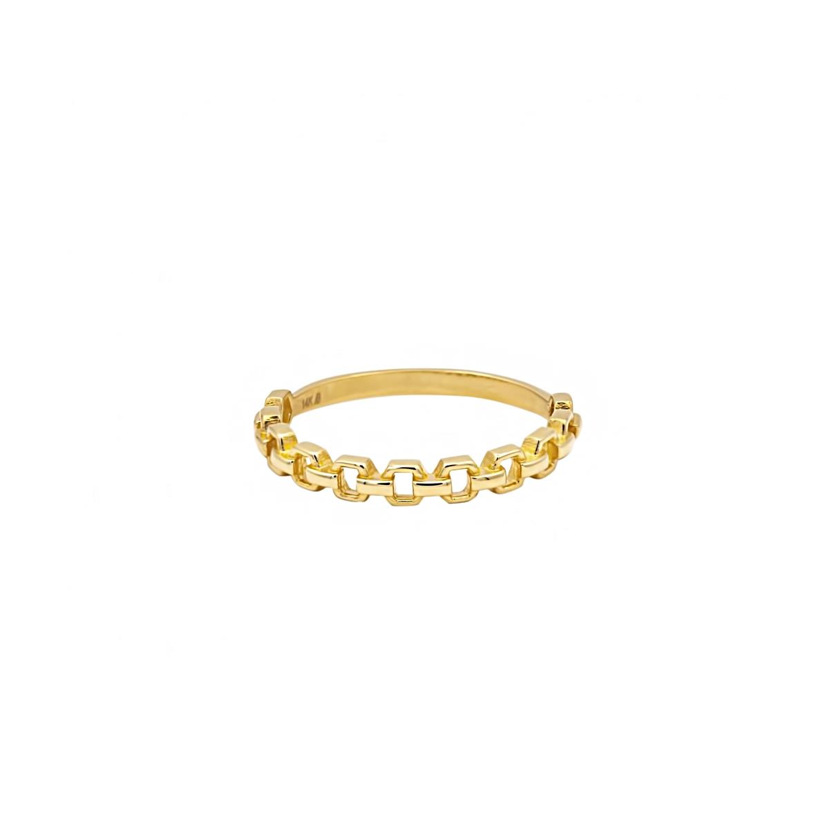London Collection Yellow Gold Chain Link Ring
