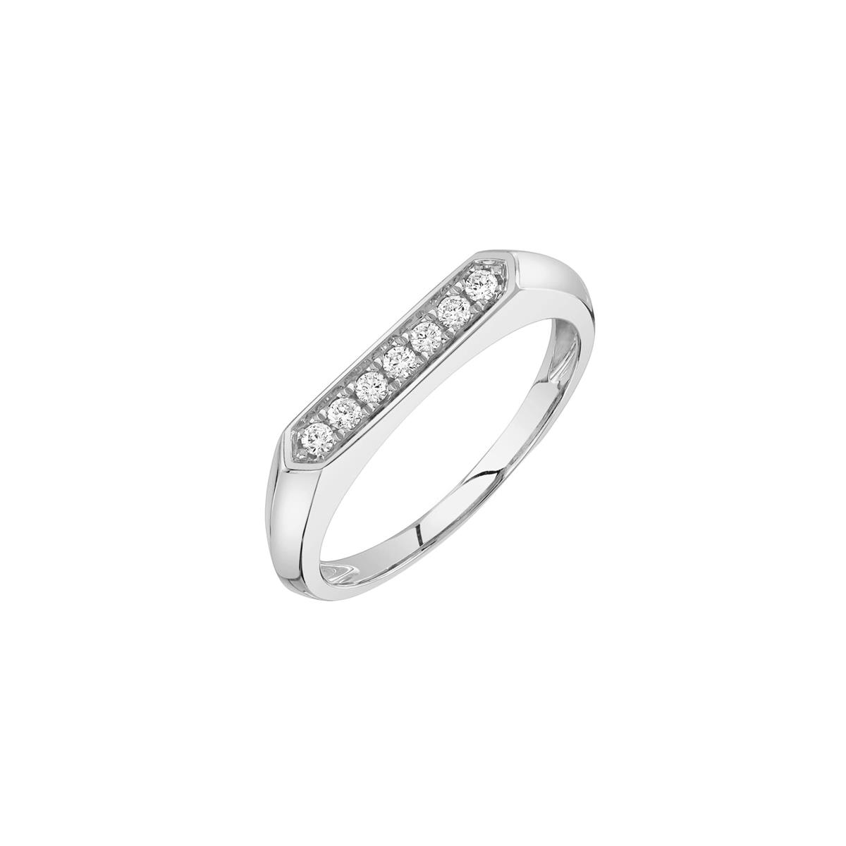 London Collection 14k Gold Pave Diamond Bar Ring