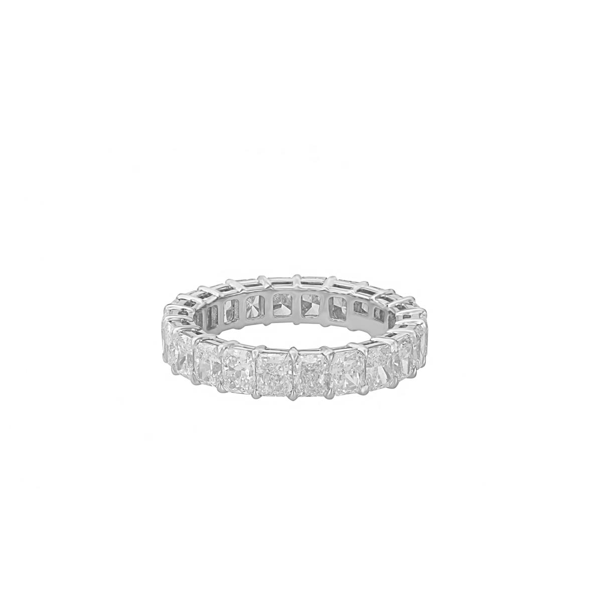 London Collection Platinum 22 Radiant Diamond Eternity Band