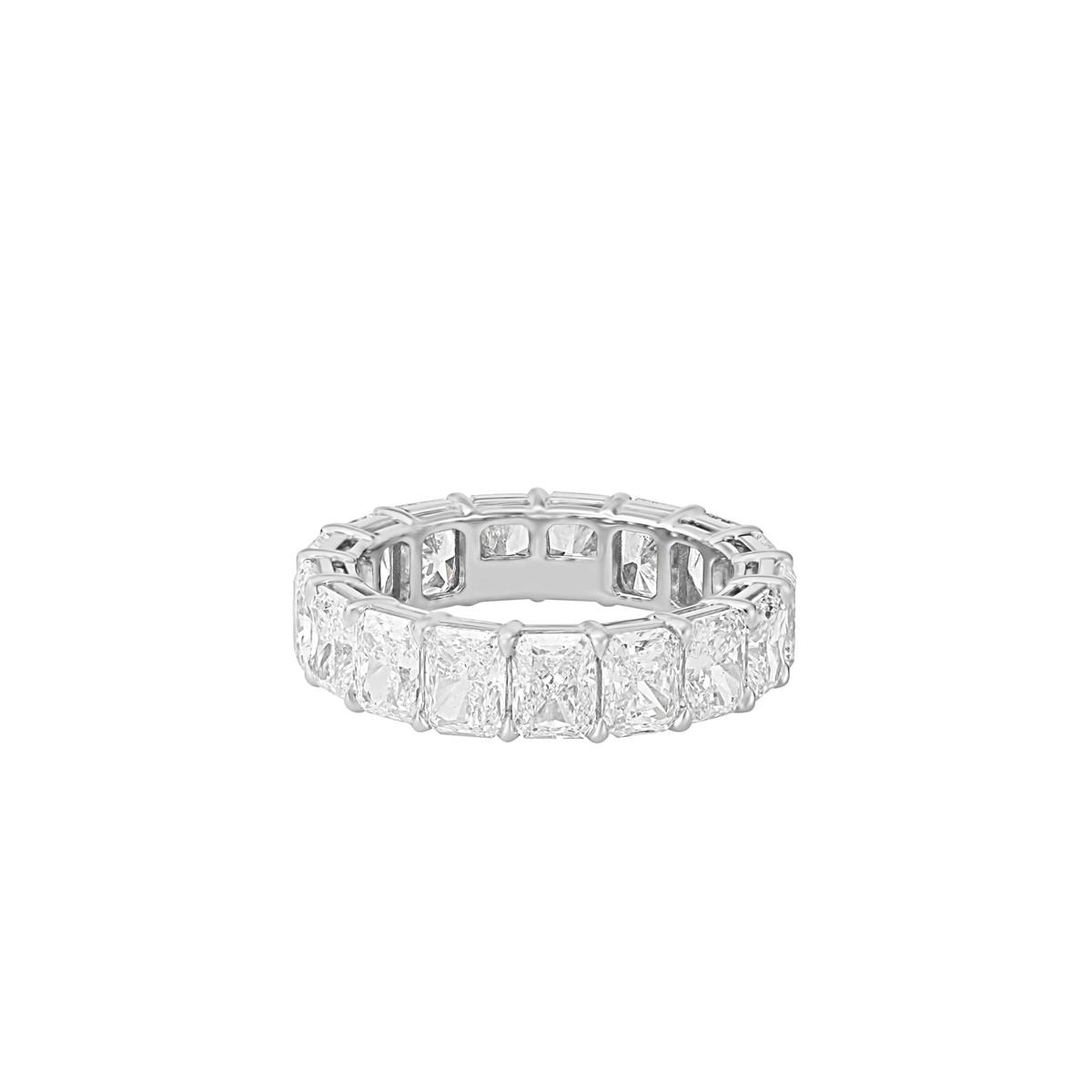 London Collection Platinum 17 Radiant Diamond Eternity Band