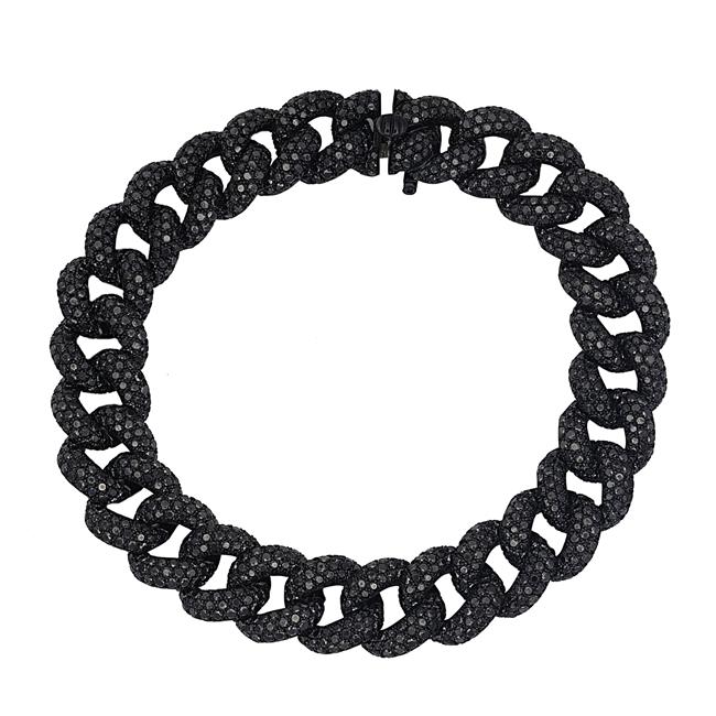 The @tudorwatch Black Bay with our London Collection black diamond curb link bracelets