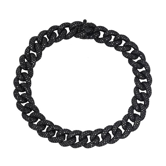 The @tudorwatch Black Bay with our London Collection black diamond curb link bracelets