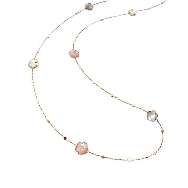 Pasquale Bruni Ton Joli 18k Rose Gold Moonstone And Diamond Necklace