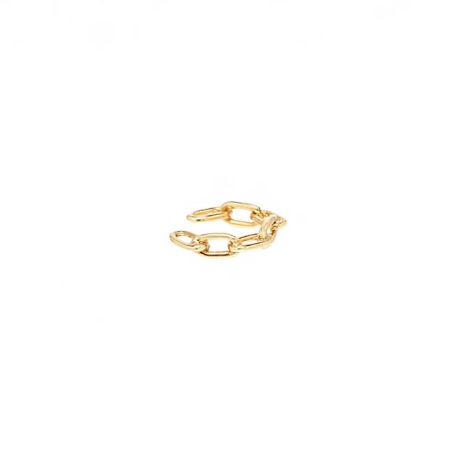 Zoe Chicco 14k Yellow Gold Square Oval Link Ear Cuff