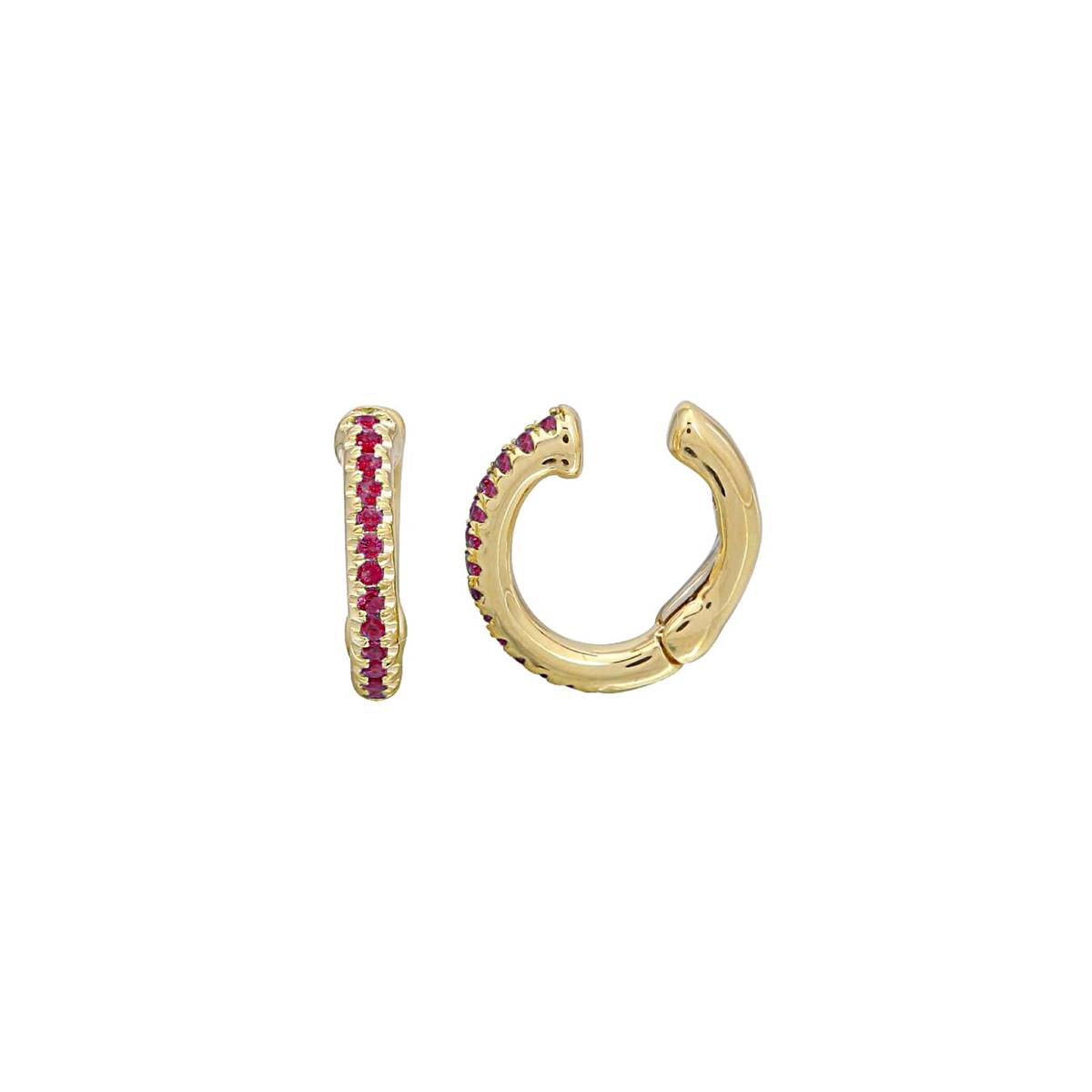London Collection 14k Yellow Gold Gemstone Earcuffs
