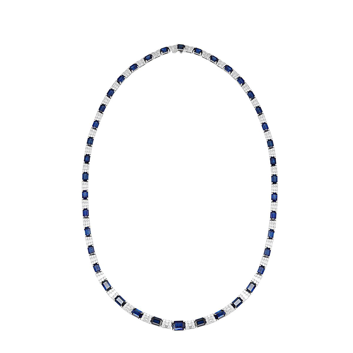London Collection 18k Diamond and Blue Sapphire Men
