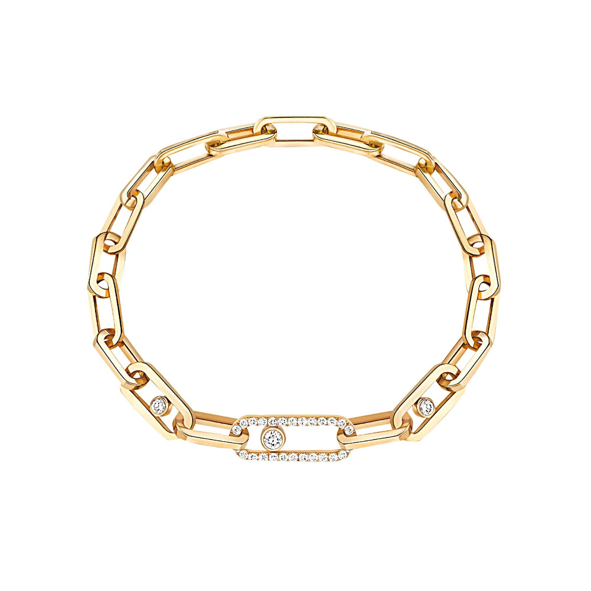 Messika Move Link Yellow Gold Diamond Bracelet