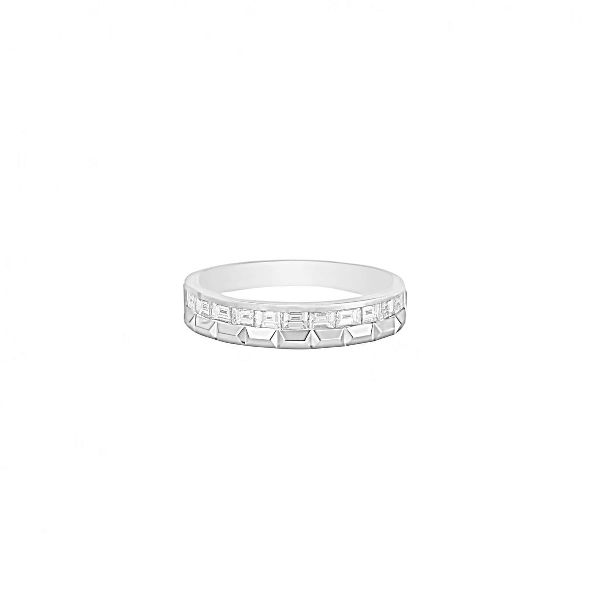 London Collection 14k Gold 2 Row Baguette Diamond Band