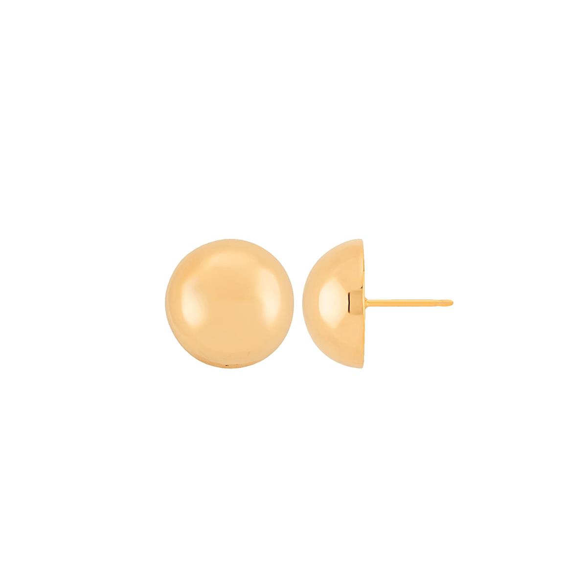 London Collection Polished Button Stud Earrings