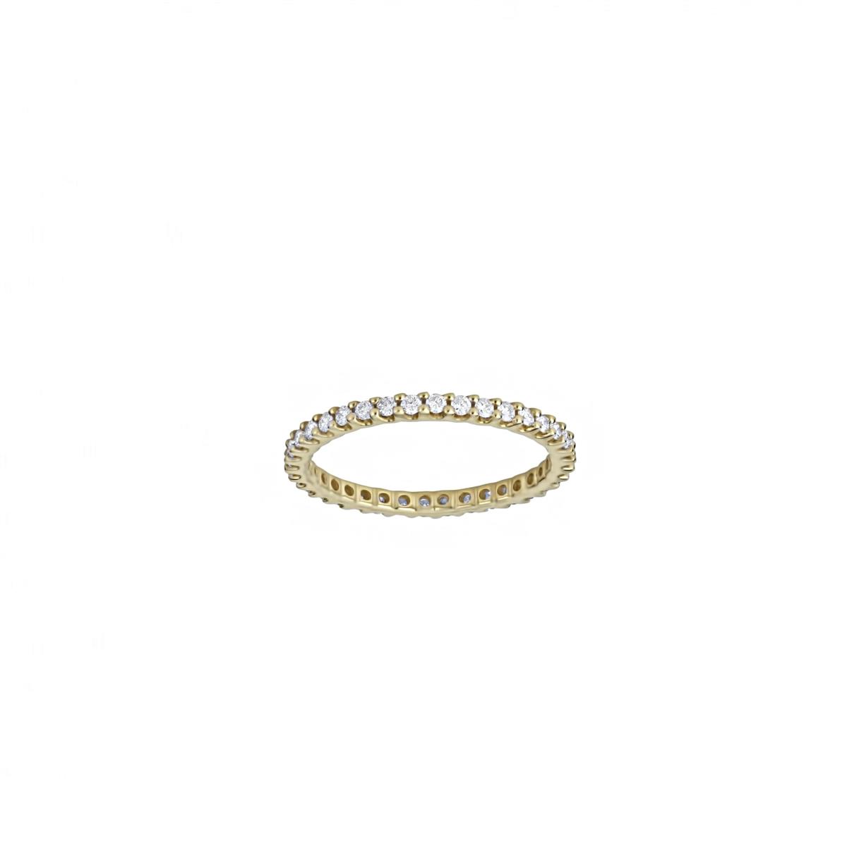 TWO by London 14k Gold Shared Prong Diamond Eternity Band
