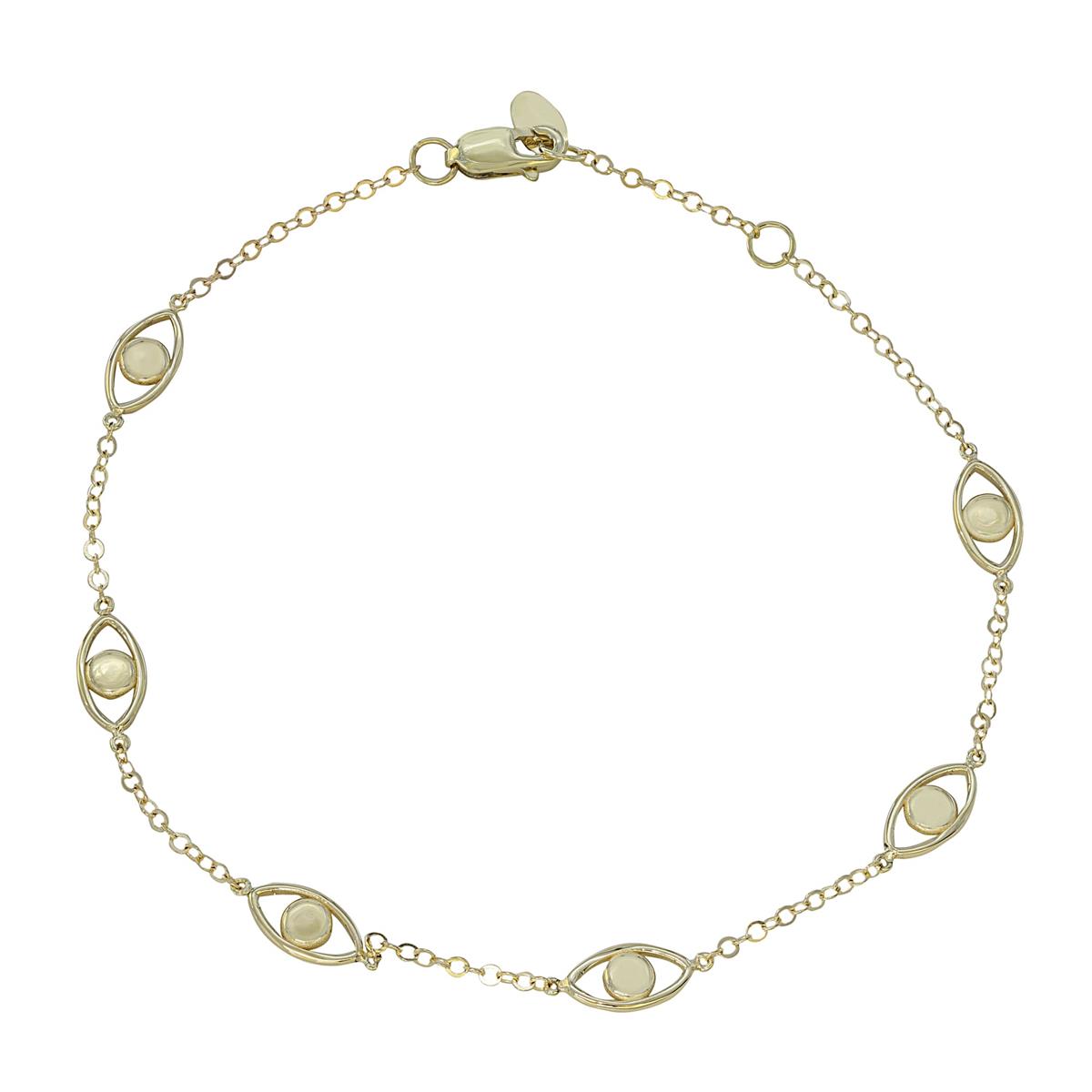 London Collection 14k Evil Eye Station Bracelet