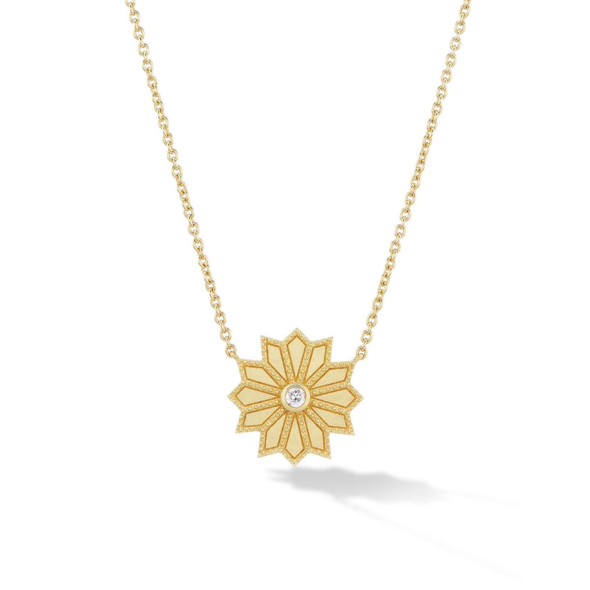 Orly Marcel Mini Sacred Gold Flower Pendant Necklace