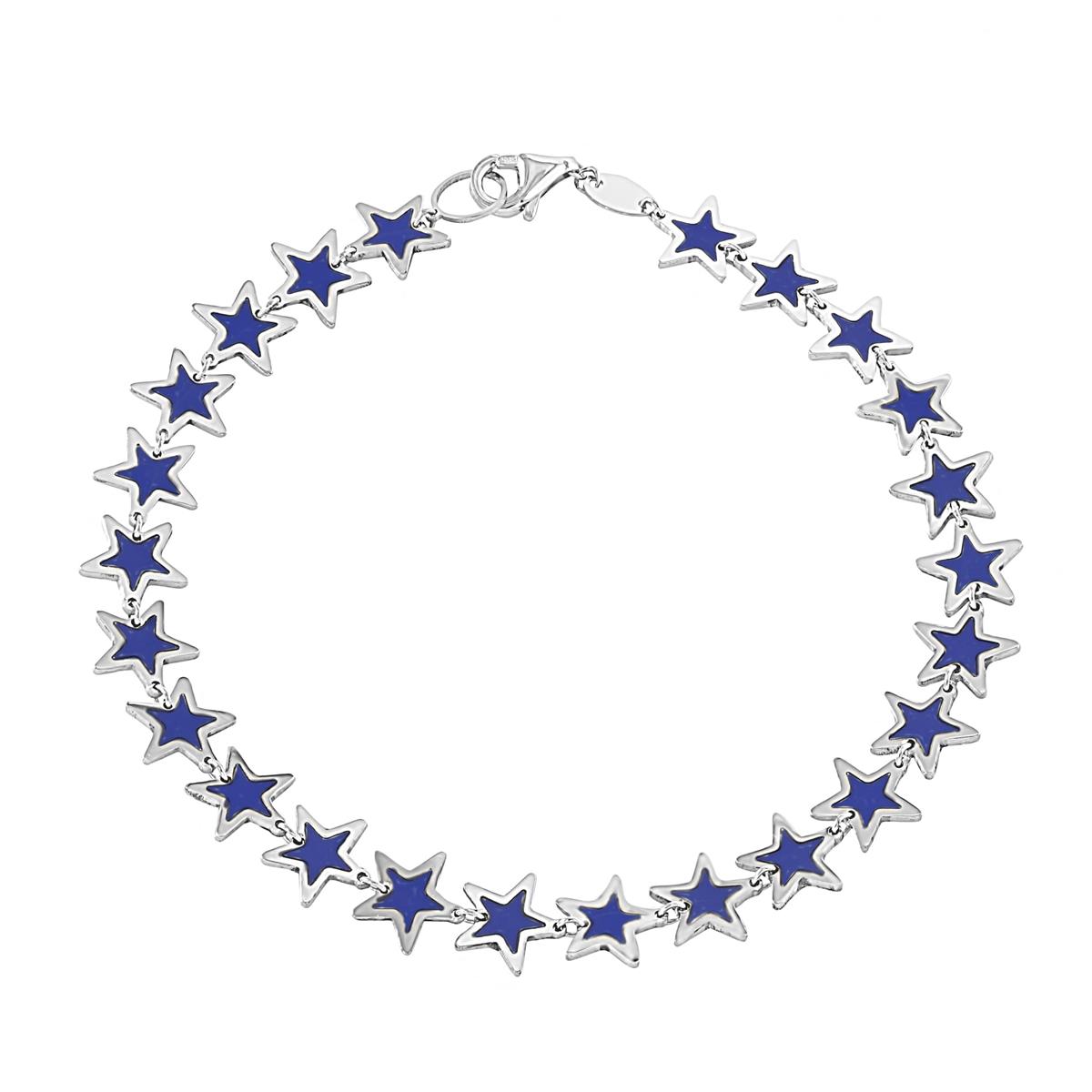 London Collection 14k Gold Mini Lapis Star Bracelet