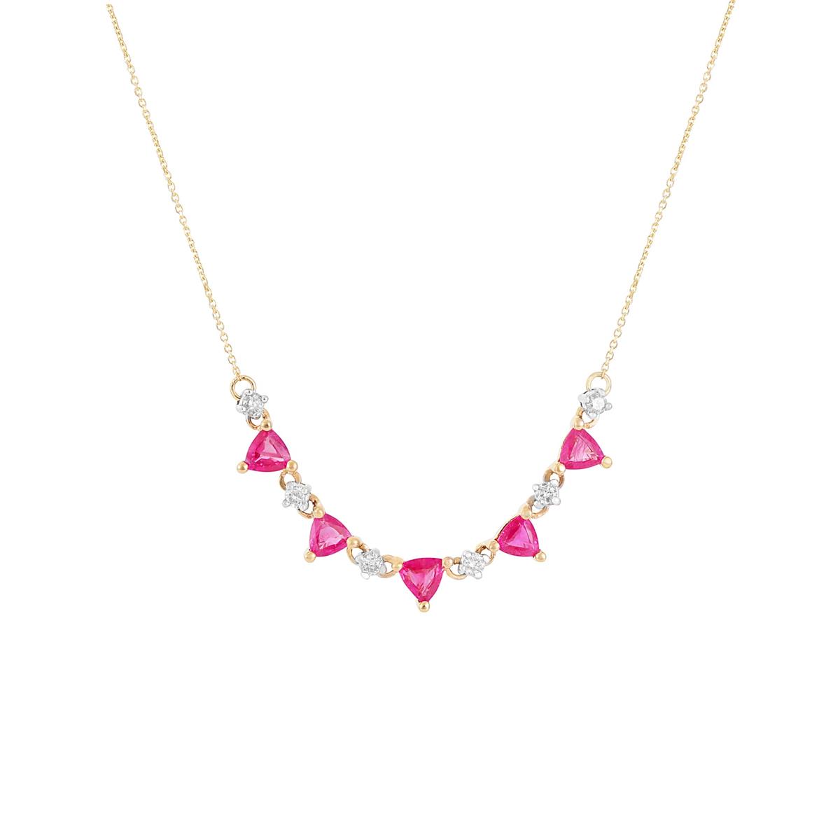 London Collection 14k Ruby and Diamond Necklace