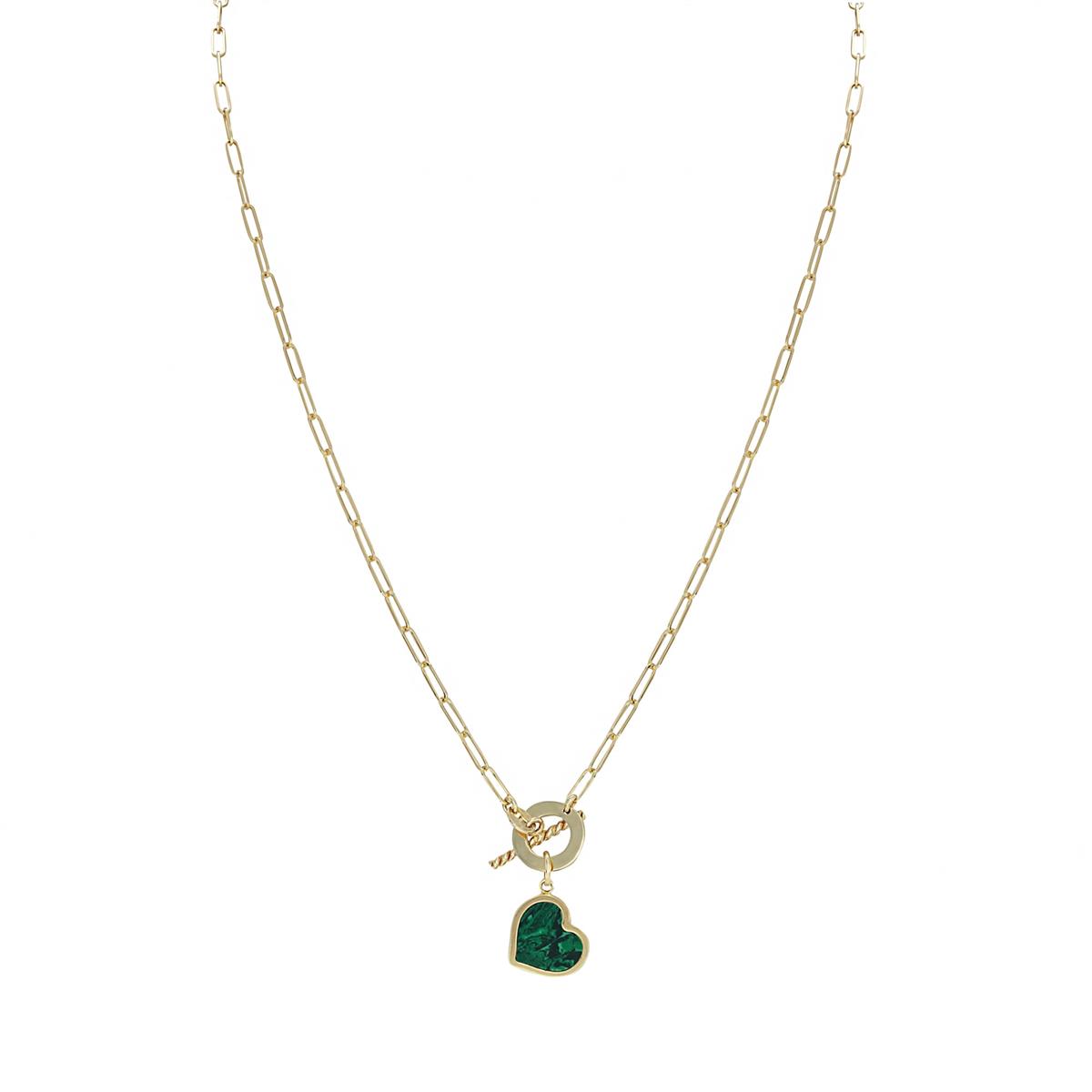 London Collection 14k Gemstone Heart Necklace