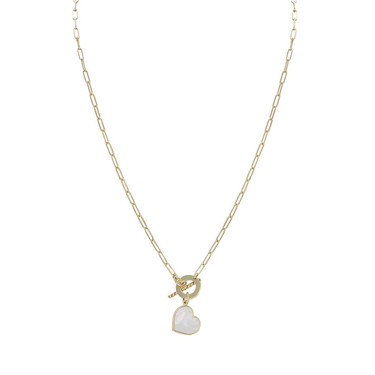London Collection 14k Gemstone Heart Necklace