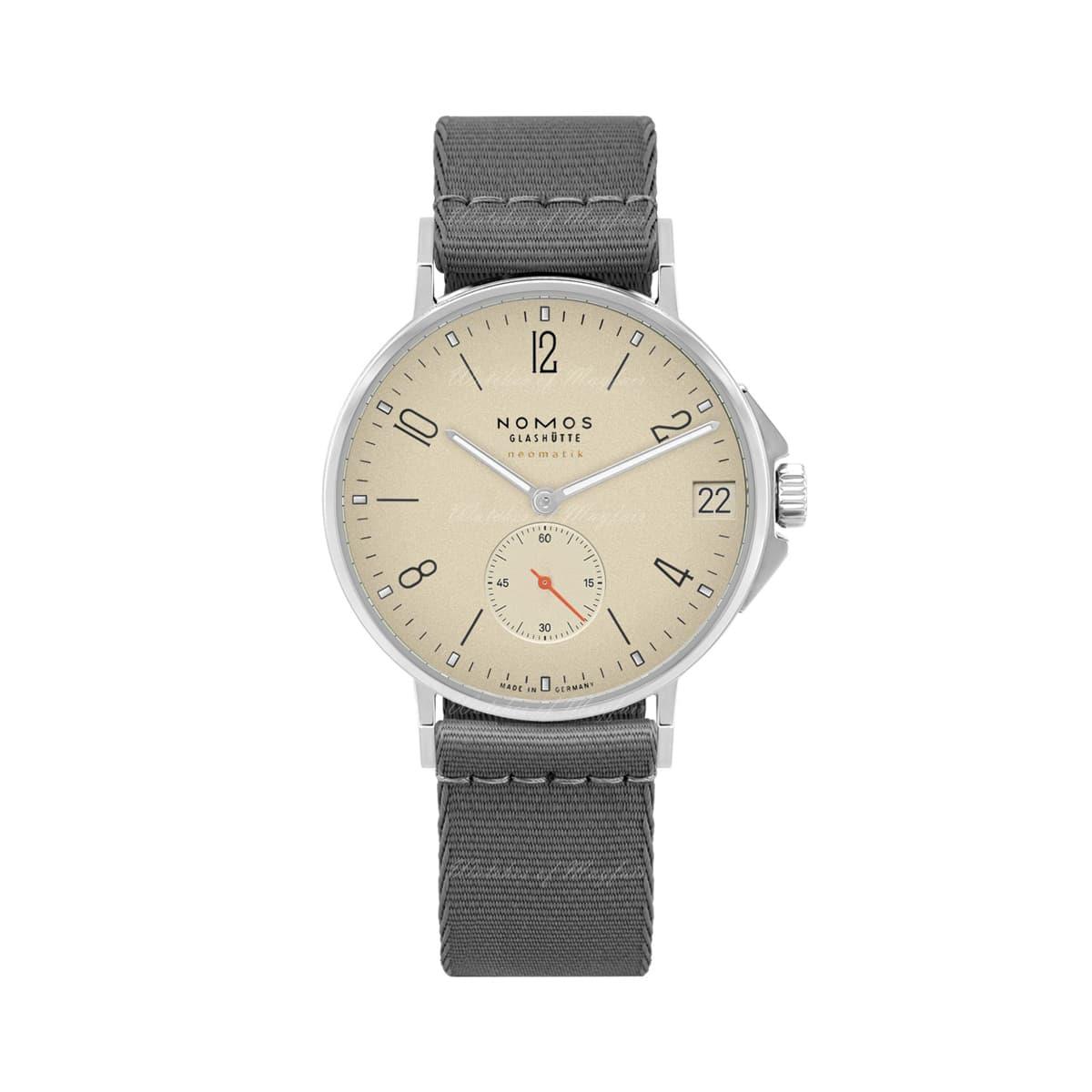 Nomos Glashutte Ahoi Neomatik 38 Date Sand