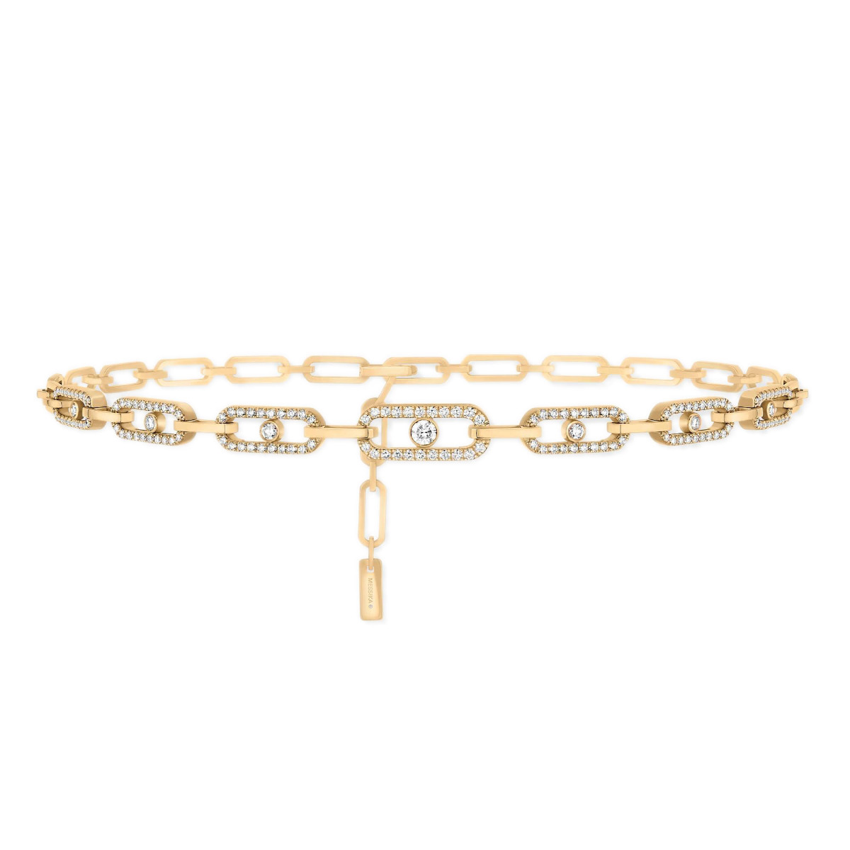 Messika Move Link Multi Choker 18k Yellow Gold Diamond Necklace