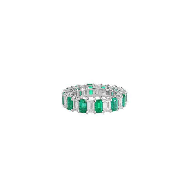 London Collection 18k White Gold Diamond and Gemstone Band
